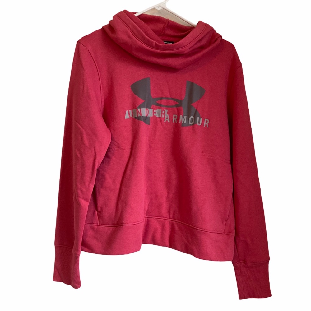 Under Armor Pink Loose Fit Cowl Neck Sweatshirt